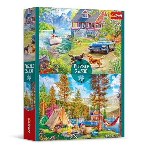 Trefl – Puzzle 2in1: Sommerentspannung - 2 x 500 Teile - Set aus Zwei Puzzles, DIY, kreative Unterhaltung, für Erwachsene und Kinder ab 10 Jahren von Trefl