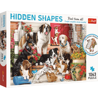 TREFL 10675 Doggy Fun Hidden Shape Puzzle 1043 Teile von Trefl