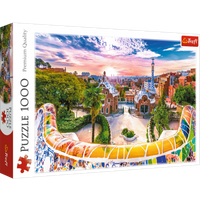 TREFL 10711 Puzzle 1000 Teile - Sonnenuntergang in Barcelona, Spanien von Trefl