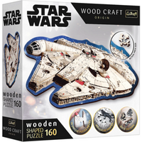 TREFL 20189 Holz Konturpuzzle 160 Teile – Millennium Falcon von Trefl