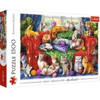 TREFL 26198 Puzzle 1500 - Katzen auf dem Sofa von Trefl