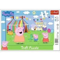 TREFL 31276 Rahmen-Puzzle 15 Teile - Peppa Pig von Trefl