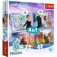 TREFL 34381 4 in 1 Puzzle 12,15, 20, 24 Teile - Frozen von Trefl