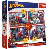 TREFL 34384 4 in 1 Puzzle 35, 48, 54, 70 Teile - Spiderman von Trefl