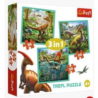 TREFL 34837 3 in 1 Puzzle - Dinosaurier von Trefl