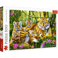 TREFL 37350 Family of tigers Puzzle 500 Teile von Trefl