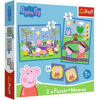 TREFL 93331 2-in-1 Puzzle 30 und 48 Teile + Memo - Peppa Pig von Trefl