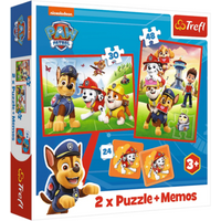 TREFL 93337 2-in-1 Puzzle 30 und 48 Teile + Memo - Paw Control von Trefl