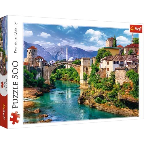 Trefl, Puzzle, Alte Brücke in Mostar, Bosnien und Herzegowina, 500 Teile, Premium Quality, für Erwachsene und Kinder ab 10 Jahren, Farbig, [Mo] von Trefl