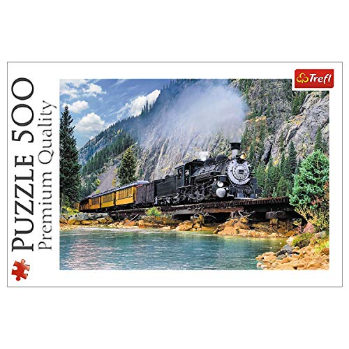 Trefl 916 37379 EA Bergzug 500pcs Mountain Train, Multi-colord von Trefl