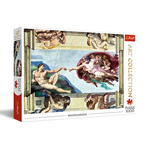 Trefl 10590 Die Erschaffung Adams, Michelangelo 1000 Teile, Premium Quality, für Erwachsene und Kinder ab 12 Jahren Puzzle, One-Size von Trefl