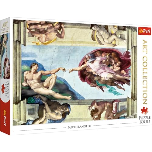 Trefl 10590 Die Erschaffung Adams, Michelangelo 1000 Teile, Premium Quality, für Erwachsene und Kinder ab 12 Jahren Puzzle, One-Size von Trefl