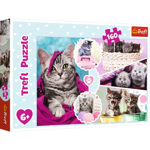 Trefl, Puzzle, Niedliche Katzen, 160 Teile, für Kinder ab 6 Jahren von Trefl