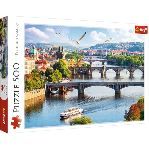Trefl, Puzzle, Prag, Tschechische Republik, 500 Teile, Premium Quality, für Erwachsene und Kinder ab 10 Jahren von Trefl