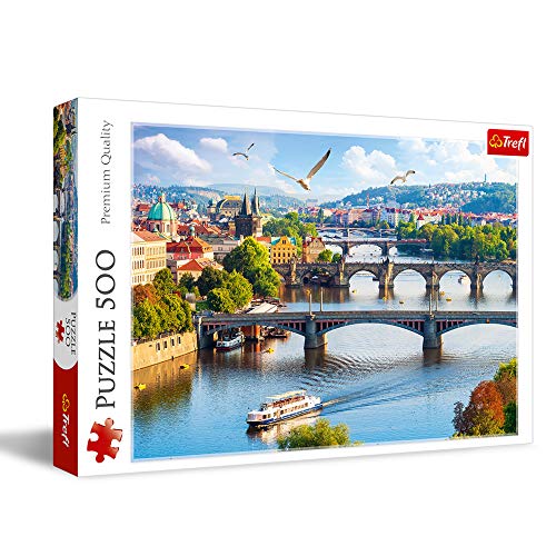 Trefl, Puzzle, Prag, Tschechische Republik, 500 Teile, Premium Quality, für Erwachsene und Kinder ab 10 Jahren von Trefl