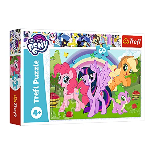 Trefl, Puzzle, Regenbogenfreundschaft, My Little Pony, 60 Teile, für Kinder ab 4 Jahren von Trefl