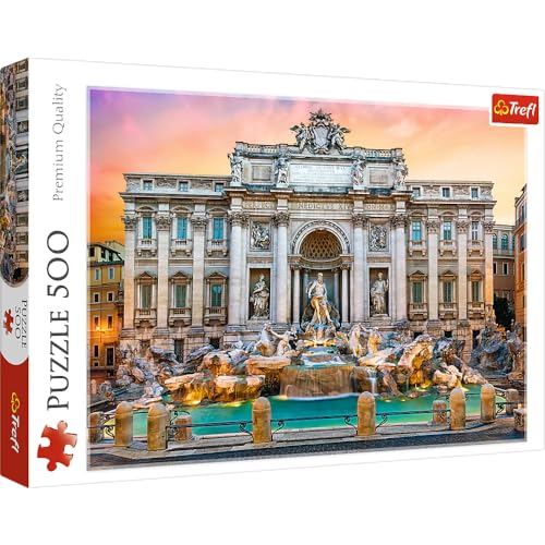 Trefl, Puzzle, Trevi-Brunnen, Rom, 500 Teile, Premium Quality, für Erwachsene und Kinder ab 10 Jahren, Farbig von Trefl