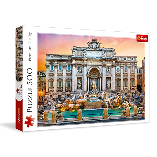 Trefl, Puzzle, Trevi-Brunnen, Rom, 500 Teile, Premium Quality, für Erwachsene und Kinder ab 10 Jahren, Farbig von Trefl