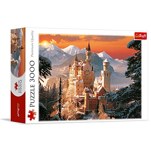 Trefl, Puzzle, Winterliches Neuschwanstein, Deutschland, 3000 Teile, Premium Quality, für Erwachsene und Kinder ab 15 Jahren, Farbig von Trefl