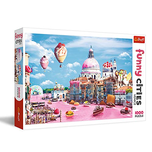 Trefl, Puzzle, Süßigkeiten in Venedig, 1000 Teile, Funny Cities, Premium Quality, für Erwachsene und Kinder ab 12 Jahren von Trefl