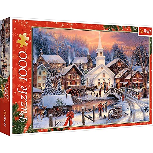 Trefl TR10602 Weiße Weihnachten 1000 Teile, Premium Quality, für Erwachsene und Kinder ab 12 Jahren Puzzle, Farbig von Trefl