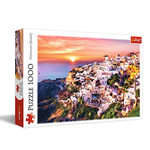 Trefl, 10435 Puzzle, Sonnenuntergang über Santorin, 1000 Teile, für Kinder ab 12 Jahren von Trefl