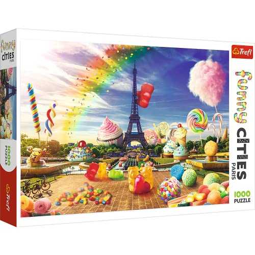 Trefl, Puzzle, Süßes Paris, 1000 Teile, Funny Cities, Premium Quality, für Erwachsene und Kinder ab 12 Jahren, Farbig von Trefl