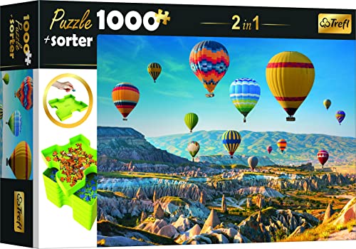 Trefl 10655 Puzzle 1000 Teile, Sorter 6 Fächer, Ordnen, Sortieren, Transportieren und Aufbewahren, Kreative Unterhaltung, Für Erwachsene und Kinder ab 12 Jahren Set 2in1, Sonnige Cappadocia Trefl 10655 Puzzle 1000 Teile, Sorter 6 Fächer, Ordnen, Sortieren, Transportieren und Aufbewahren, Kreative Unterhaltung, Für Erwachsene und Kinder ab 12 Jahren Set 2in1, Sonnige Cappadocia von Trefl
