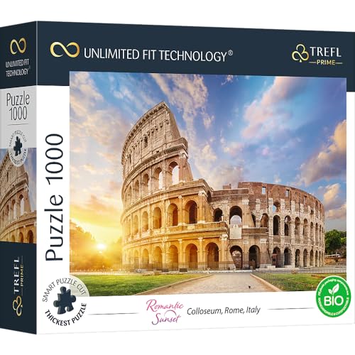 Trefl 10691 1000 Elemente, dickster Karton, Bio, Italien, Kolosseum, Sonnenuntergang, Unterhaltung für Erwachsene und Kinder ab 12 Jahren, Puzzle Romantic Sunset: Colloseum, Rome, Italy von Trefl