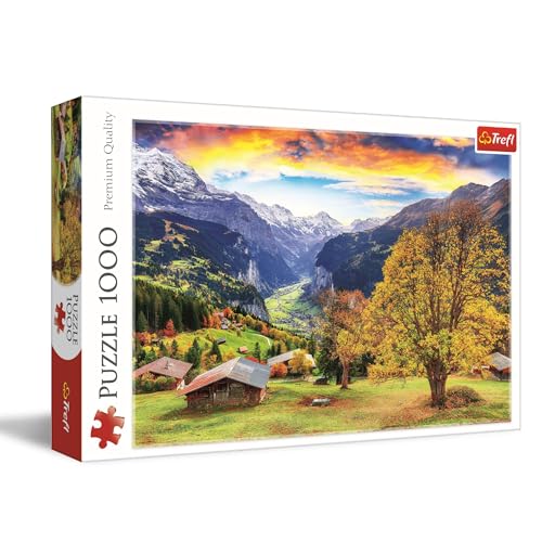 Trefl 10775 Malerisches Alpendorf 1000 Teile-DIY-Puzzle mit Landschaft, kreative Unterhaltung, für Erwachsene und Kinder ab 12 Jahren, Mehrfarbig von Trefl