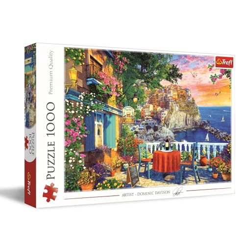 Trefl 10776 Blick auf die Cinque Terre 1000 Teile – DIY-Puzzle, Gemaltes Bild, kreative Unterhaltung, für Erwachsene und Kinder ab 12 Jahren, Mehrfarbig von Trefl