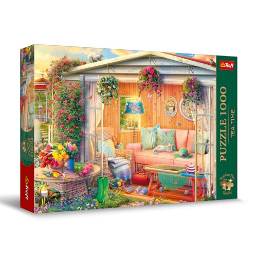 Trefl Premium Plus Quality - Puzzle Tea Time: Mein Lieblingsort - 1000 Elemente, Serie Gemalter Nostalgischer Bilder, Ideale Anpassung der Teile, für Erwachsene und Kinder ab 12 Jahrenv von Trefl