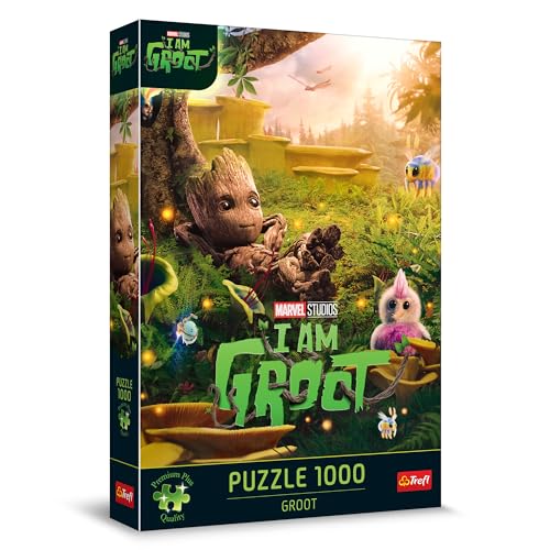 Trefl 10834 Avengers Groot Premium Plus Quality Groot-1000 Elemente, Puzzle-Serie mit Lieblingshelden, Ideale Anpassung der Teile, für Erwachsene und Kinder ab 12 Jahren, Mehrfarben von Trefl