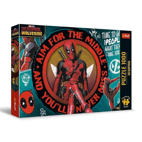 Trefl Premium Plus Quality - Puzzle Deadpool - 1000 Elemente, Puzzle-Serie mit Lieblingshelden, Ideale Anpassung der Teile, für Erwachsene und Kinder ab 12 Jahren von Trefl