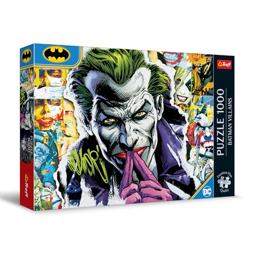 Trefl 10836 Batman Joker Premium Plus Quality Joker-1000 Elemente, Puzzle-Serie mit Lieblingshelden, Ideale Anpassung der Teile, für Erwachsene und Kinder ab 12 Jahren, Mehrfarben von Trefl