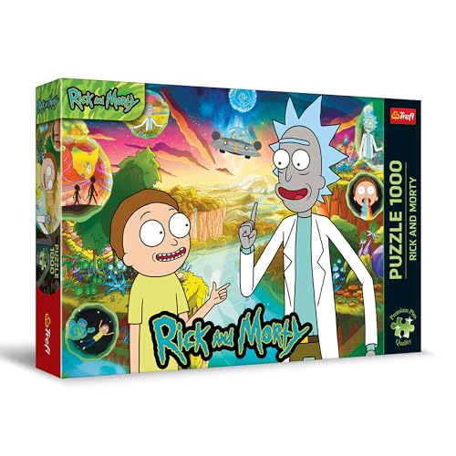 Trefl Premium Plus Quality - Puzzle Rick und Morty - 1000 Elemente, Puzzle-Serie mit Lieblingshelden, Ideale Anpassung der Teile, für Erwachsene und Kinder ab 12 Jahren von Trefl