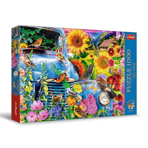 Trefl 10848 Puzzle Tea Time: Landidylle-1000 Elemente, Serie Gemalter Nostalgischer Bilder, Ideale Anpassung der Teile, für Erwachsene und Kinder ab 12 Jahren, Mehrfarbig von Trefl