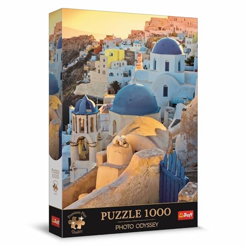 Trefl 10853 Puzzle Photo Odyssey Stadt Oia, Santorini-1000, Einzigartige Fotoserie, Ideale Anpassung der Teile, für Erwachsene und Kinder ab dem 12. Lebensjahr, Mehrfarbig von Trefl