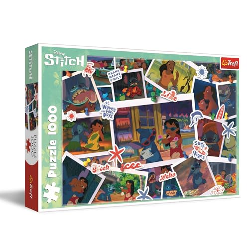 Trefl 10882 Stich Lilo & Stitch, Süße Erinnerungen 1000 Teile-Puzzle mit Märchenfiguren, kreative Unterhaltung, für Erwachsene und Kinder ab 12 Jahren, Mehrfarbig von Trefl