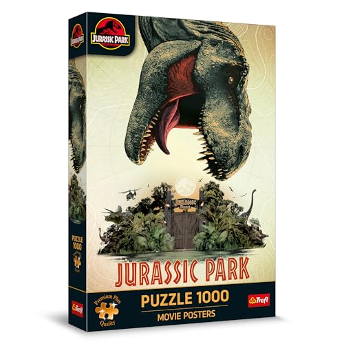 Trefl 10883 Park Jurajski Premium Plus Quality Jurassic Movie Posters-1000 Elemente, Puzzle-Serie mit Lieblingshelden, Ideale Anpassung der Teile, für Erwachsene und Kinder ab 12 Jahren, Mehrfabrig von Trefl