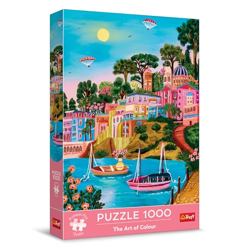 Trefl 10893 Premium Plus Quality-Puzzle The Art of Colour: Siros, Griechenland-1000 Elemente, Serie voller Farben, Ideale Anpassung der Teile, für Erwachsene und Kinder ab 12 Jahren, Mehrfabrig von Trefl