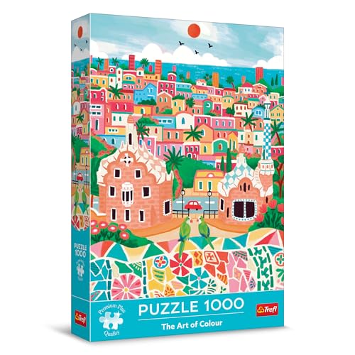 Trefl Premium Plus Quality - Puzzle The Art of Colour: Barcelona, Spanien - 1000 Elemente, Serie voller Farben, Ideale Anpassung der Teile, für Erwachsene und Kinder ab 12 Jahren von Trefl