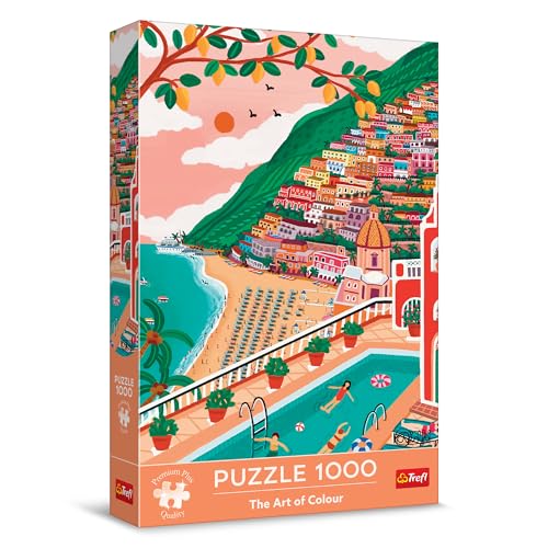 Trefl Premium Plus Quality - Puzzle The Art of Colour: Positano, Italien - 1000 Elemente, Serie voller Farben, Ideale Anpassung der Teile, für Erwachsene und Kinder ab 12 Jahren von Trefl