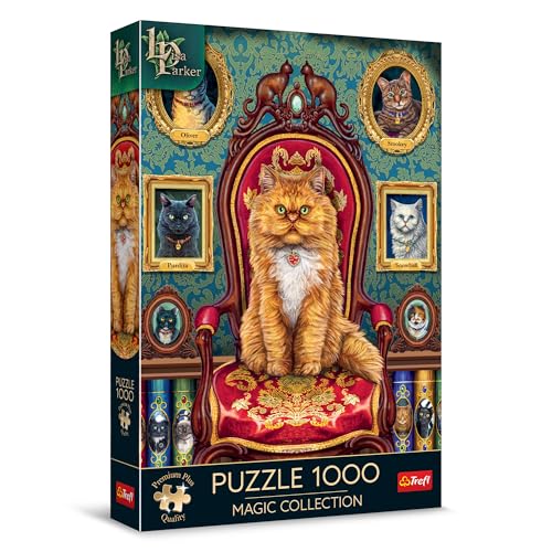 Trefl 10896 Premium Plus Quality-Puzzle Magic Collection Katzen-1000 Elemente, Serie Magischer Bilder, Lisa Parker, Ideale Anpassung der Teile, für Erwachsene und Kinder ab 12 Jahren, Mehrfabrig von Trefl