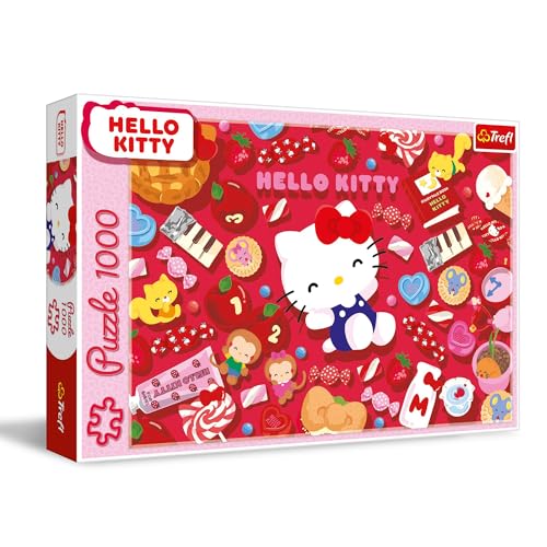 Trefl - Hello Kitty - Puzzle 1000 Elemente - Weihnachtspuzzle, für Erwachsene und Kinder ab 14 Jahren von Trefl