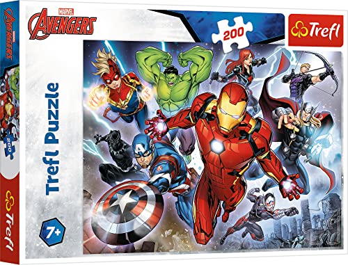 Trefl 13260 Marvel Avengers 200 Teile, für Kinder ab 7 Jahren Puzzle, Mehrfarbig von Trefl