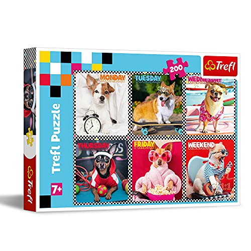 Trefl 13279 Fröhliche Hunde 200 Teile, für Kinder ab 7 Jahren Puzzle von Trefl