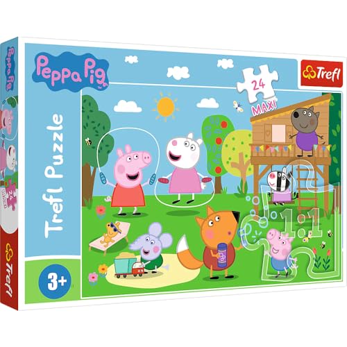 Trefl 14342 Peppa Pig Lichtung 24 Maxi-24 große Elemente Buntes Helden kreative Unterhaltung Spaß für Kinder ab 3 Jahren Puzzle von Trefl