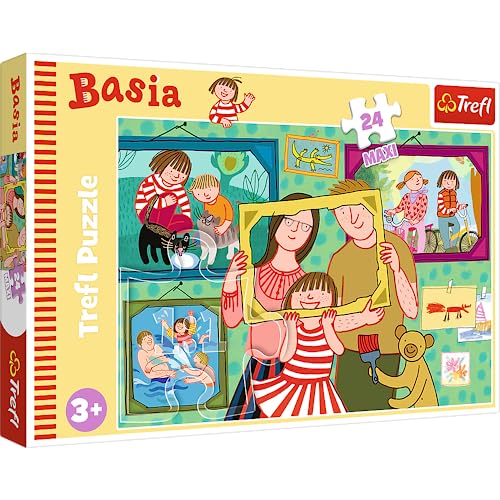 Trefl 14347 große Elemente, Bunte Basia-Märchenfiguren, Kreative Unterhaltung, Spaß für Kinder ab 3 Jahren Hochelement-Puzzle, Tag-24 Maxi, 24 Steine von Trefl