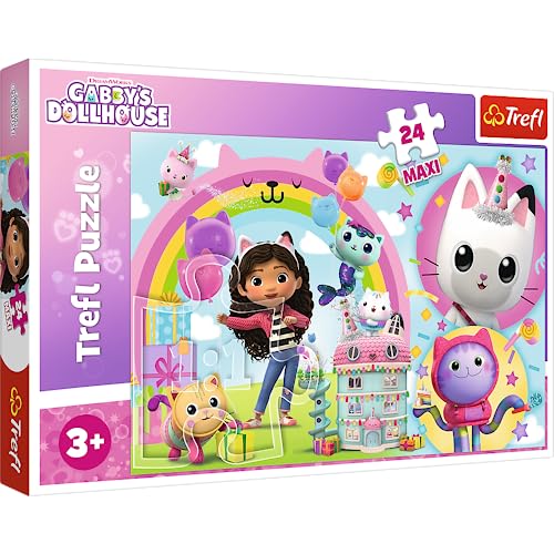 Trefl 14353 Maxi-24 Große Teile, Bunte Märchen Helden, Kreatives Spiel, Aktivität Für Kinder Ab 3 Jahren Puzzle, Gabby's Dollhouse, Fröhliche Gabbi, 24 Steine Trefl 14353 Maxi-24 Große Teile, Bunte Märchen Helden, Kreatives Spiel, Aktivität Für Kinder Ab 3 Jahren Puzzle, Gabby's Dollhouse, Fröhliche Gabbi, 24 Steine von Trefl